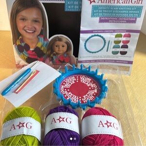 American Girl Infinity Scarf Knitting Kit For You & Your Doll Craft Yarn